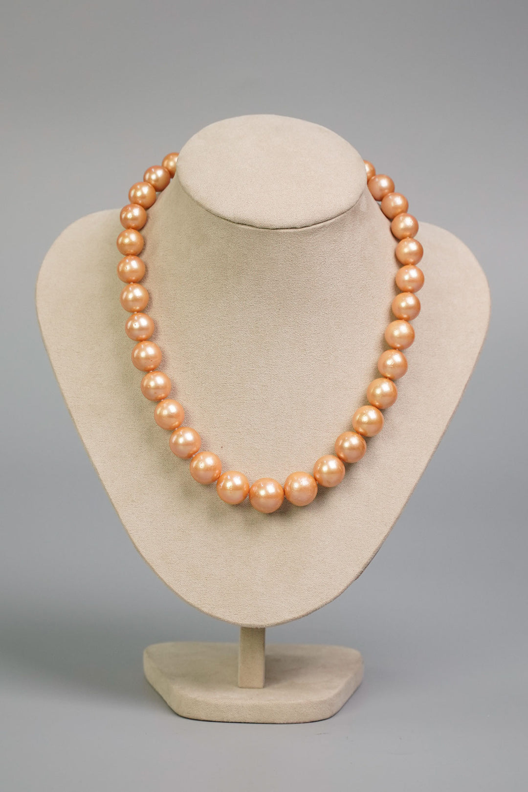 Round Champagne Freshwater Pearl Necklace Kultura Filipino Support Local