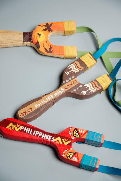 Wooden Hand-painted Slingshot with Ethnic Design - Kultura Filipino | Support Local