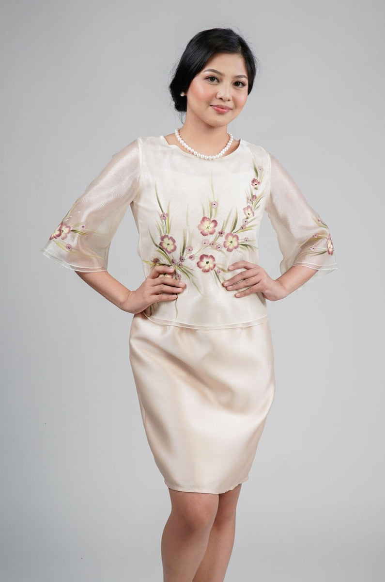 Women's Handpainted Maria Clara Organza Top – Kultura Filipino ...