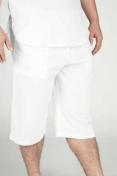 Tropiko Men's Linen Shorts in White - Kultura Filipino | Support Local