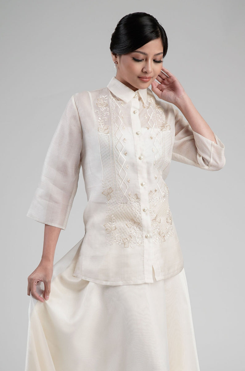 Shop Embroidered Barong for Women | Kultura Filipino – Kultura Filipino ...