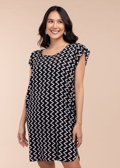 House Dress with Zigzag Print - Kultura Filipino | Support Local